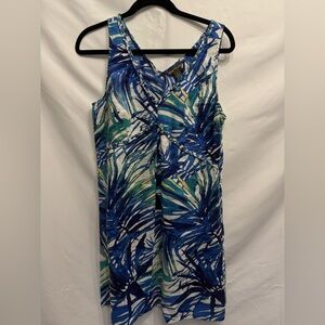 Tommy Bahama Blue and Green Patterned Dress